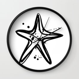 Starfish Wall Clock | Drawing, Prints, Illustration, Sea, Painting, Ocean, Starfish, Wallart 