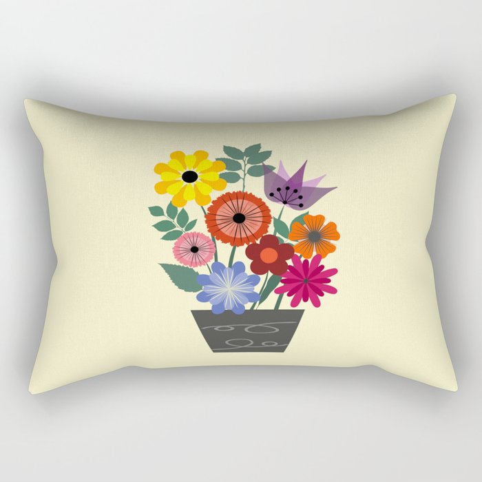 Spring flowers in vase Rectangular Pillow