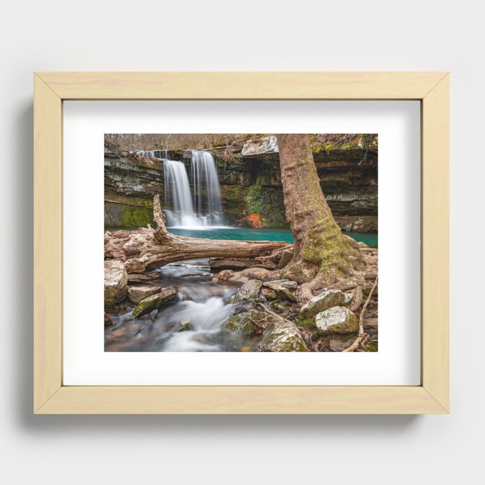 The Junior Waterfall Along Devils Canyon Nature Trail Recessed Framed Print
