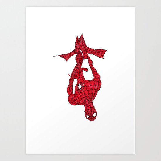 Hanging Out. Spiderman Art Print