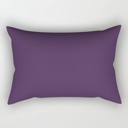 Fig Purple Solid Color Popular Hues Patternless Shades of Purple Collection - Hex Value #43294D Rectangular Pillow