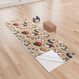 Sushi Siamese Cat  Yoga Towel
