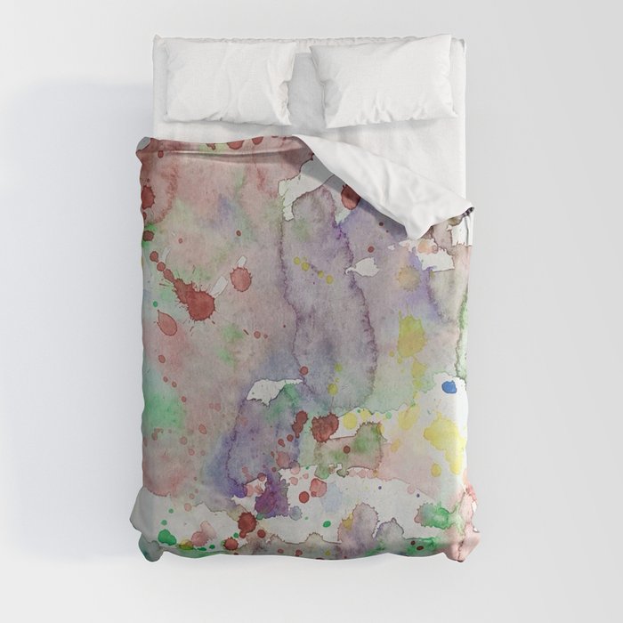 Abstract bright splashes Duvet Cover