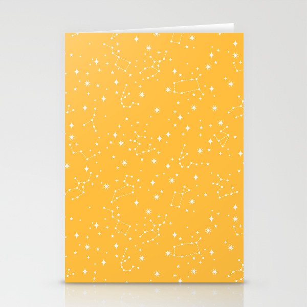 Yellow Constellations Stationery Cards
