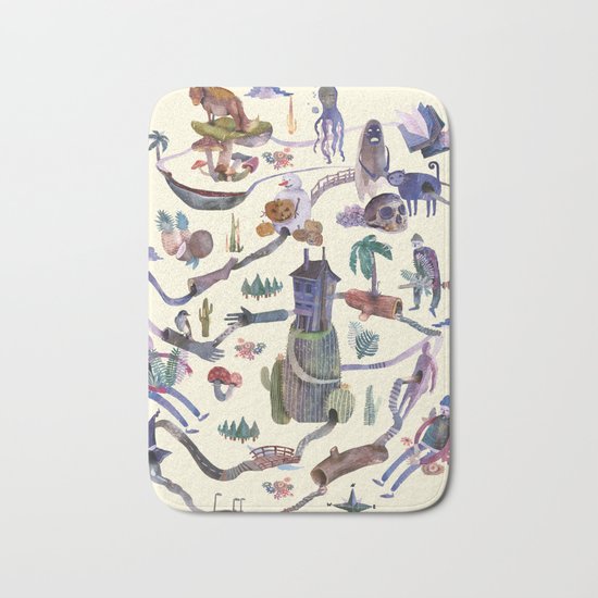the big map Bath Mat