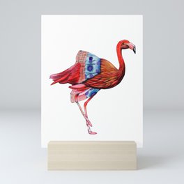 Flamingo Ballerina Mini Art Print