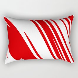 Candy Cane Christmas Red & White Stripes Abstract Pattern Design  Rectangular Pillow