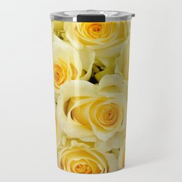 soft yellow roses close up Travel Mug
