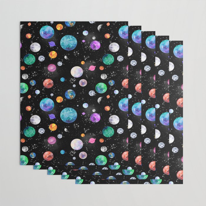Dinosaur Astronauts Space Construction Crew Wrapping Paper by Sam Ann  Designs