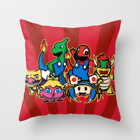 Mariomon Throw Pillow