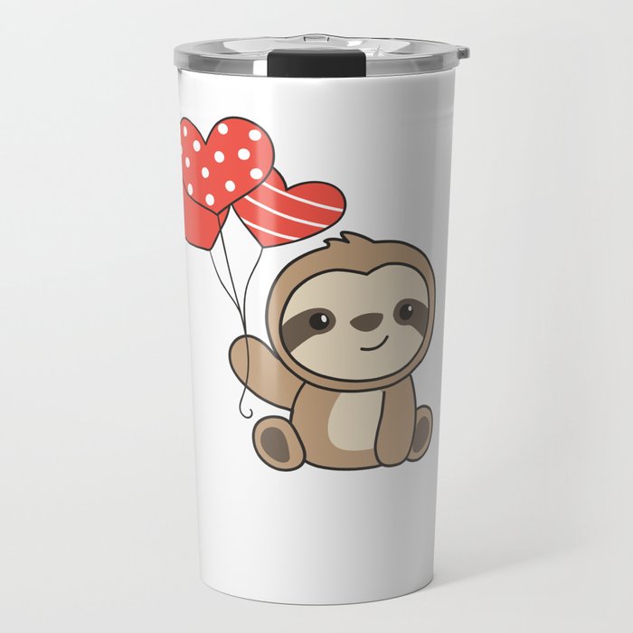 Sloth Cute Animals With Hearts Favorite Animal Travel Mug