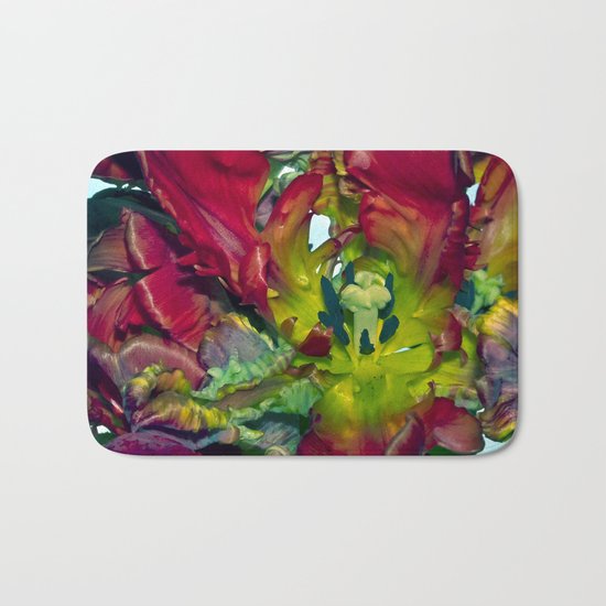 Still life with Red Tulips Bath Mat