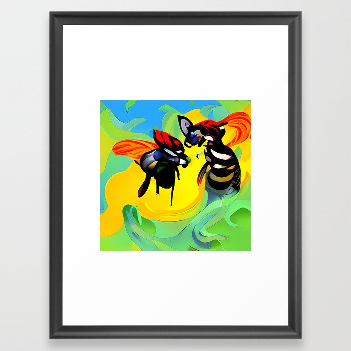 Abstract AI generative ART - Pollinate 8 Framed Art Print