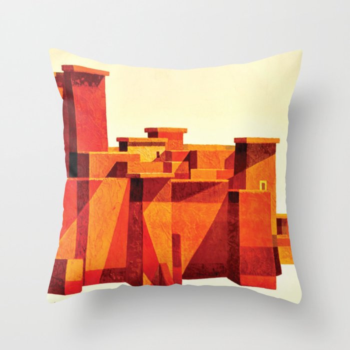 Morocco Vintage Travel Poster Throw Pillow