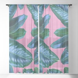 Ficus Elastica Sheer Curtain