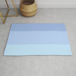 Baby Blue Solid Color Stripes Pattern Area & Throw Rug