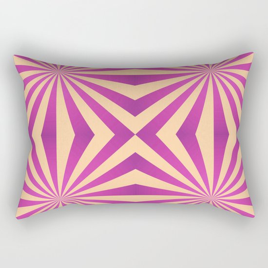 Purple and pale yellow - Geometric game Rectangular Pillow