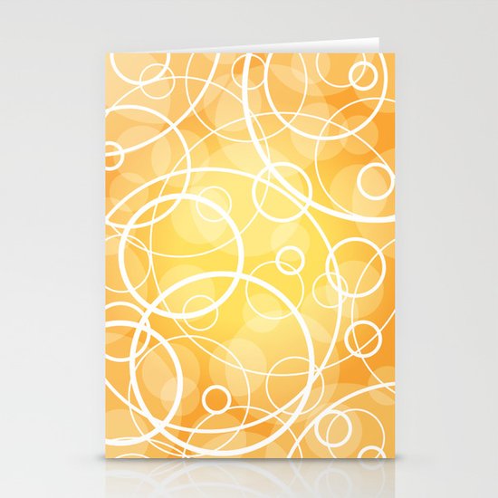 Hard Line Bokeh Stationery Cards