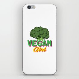 Vegan Girl Brokkoli iPhone Skin
