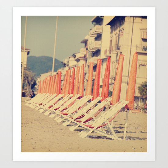 Sunday in Viareggio, Italy Art Print