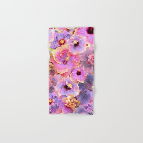 Tropical hibiscus patterns Flower Floral Flowers Hand & Bath Towel