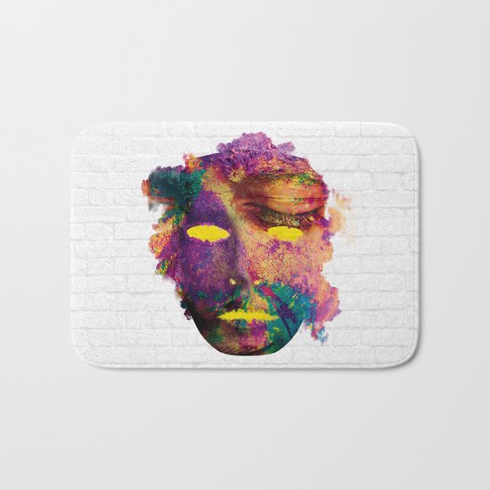 Holi Mask Bath Mat