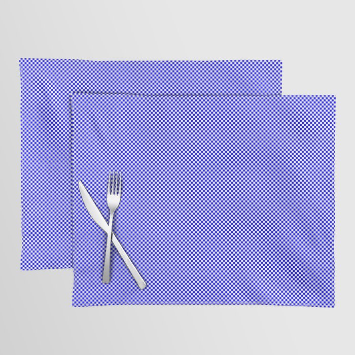 Blue and white squares Placemat