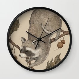 The Raccoon and Sycamore Wall Clock