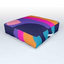Horse Of Many Colors-Midnight Outdoor Floor Cushion