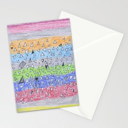 Colored Triangles Stationery Cards