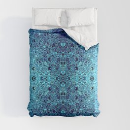 Deep blue glass mosaic Comforter