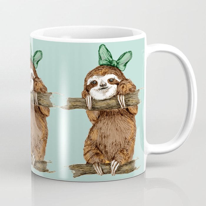 Sloth with Bow Coffee Mug