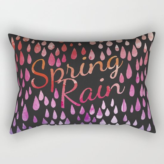 Spring Rain Rectangular Pillow