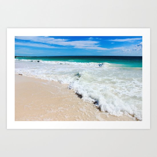 Tulum Waves Art Print