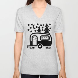 Camper Caravan V Neck T Shirt