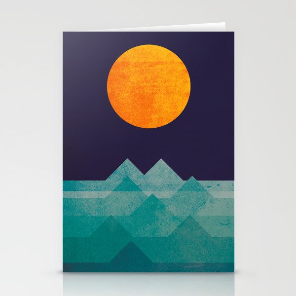 The ocean, the sea, the wave - night scene Stationery Cards