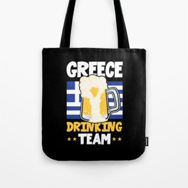 Greece Drinking Team Tote Bag