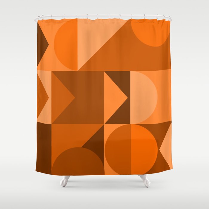 Burnt Orange Shower Curtain, Burnt Orange Shower Curtain