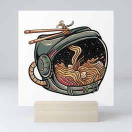 Ramen Inside Astronaut Mini Art Print