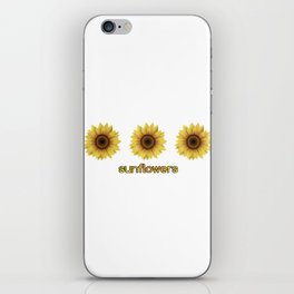Sunflowers three yellow iPhone Skin
