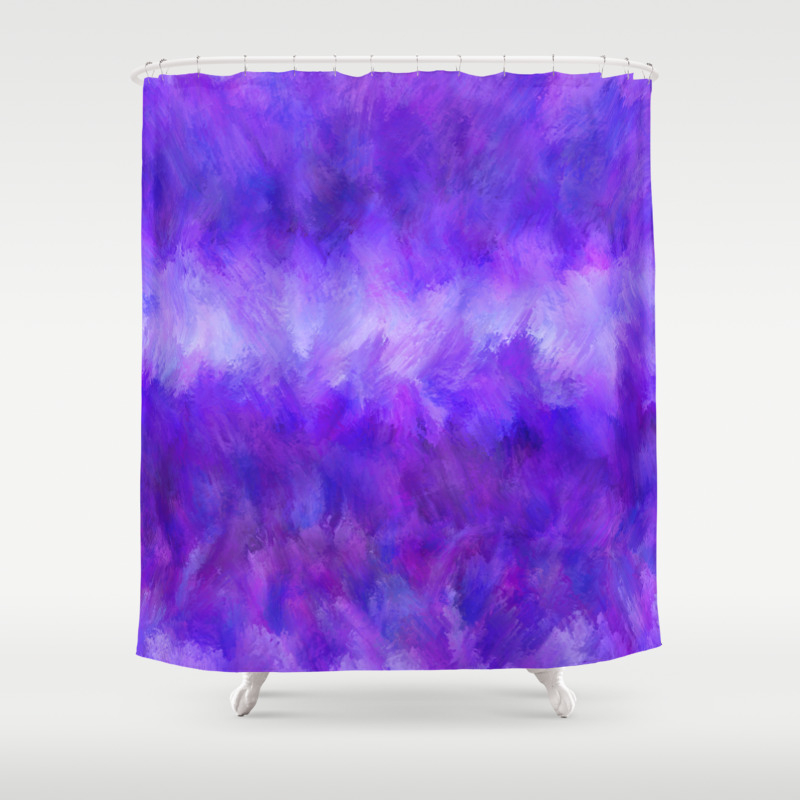 Dappled Blue Violet Abstract Shower Curtain By Katherinefriesen