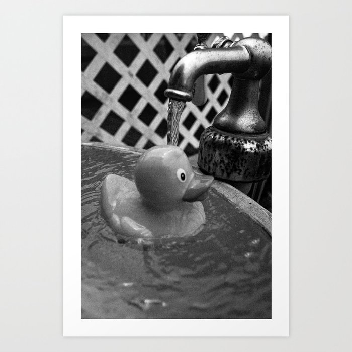 Black and sales white rubber duck