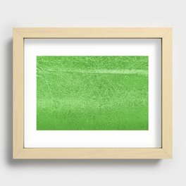 Crinkled Green Foil Texture Christmas/ Holiday Recessed Framed Print