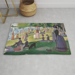 Georges Seurat - A Sunday Afternoon on the Island of La Grande Jatte Area & Throw Rug