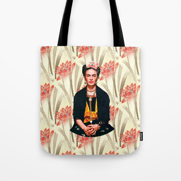 Frida Kahlo Queen of Flowers Tote Bag by francoisferreira Society6