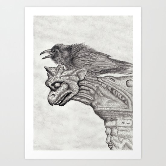 A Ravens Perch Art Print