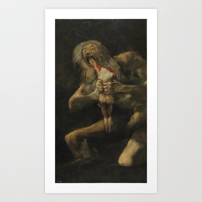 Saturn Devouring His Son by Goya Art Print