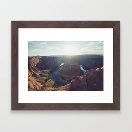 Sunset Horseshoe Bend  Framed Art Print