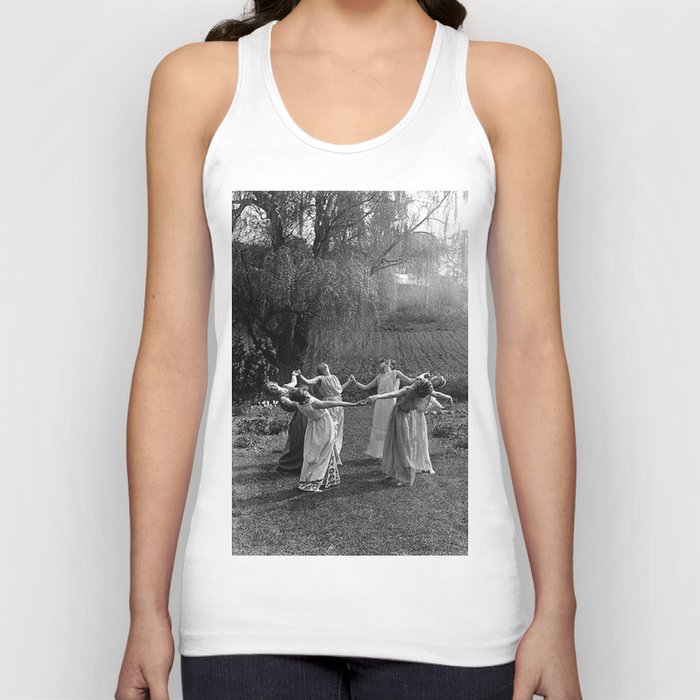 Circle Of Witches, Natchez Trace Vintage Women Dancing black and white photograph - photography - photographs Tank Top