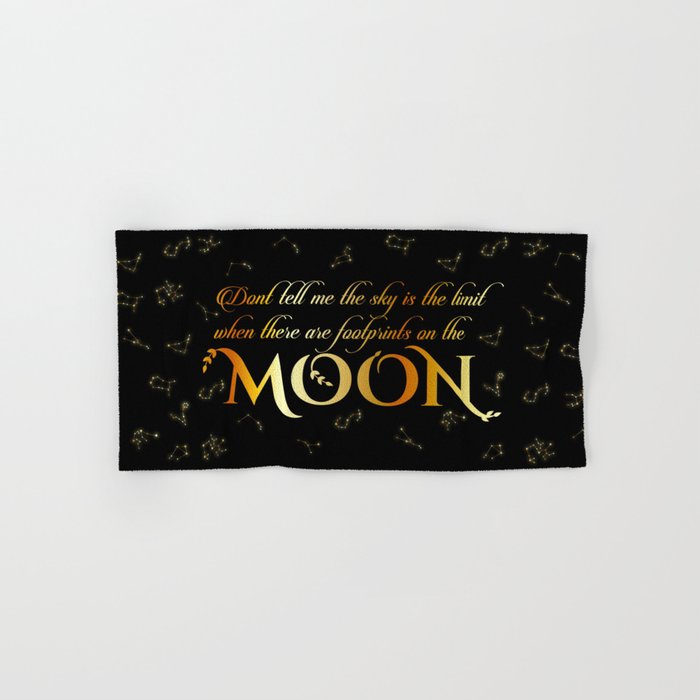 Inspirational moon quotes with constellations Hand & Bath Towel